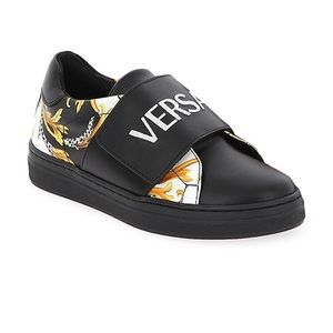 Versace
Little Boy's & Boy's Logo Strap Sneakers